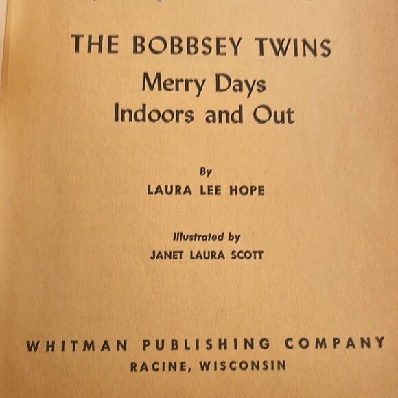 The Bobbsey Twins Merry Days Indoors and Out Hardcover Book - Picture 4 of 6